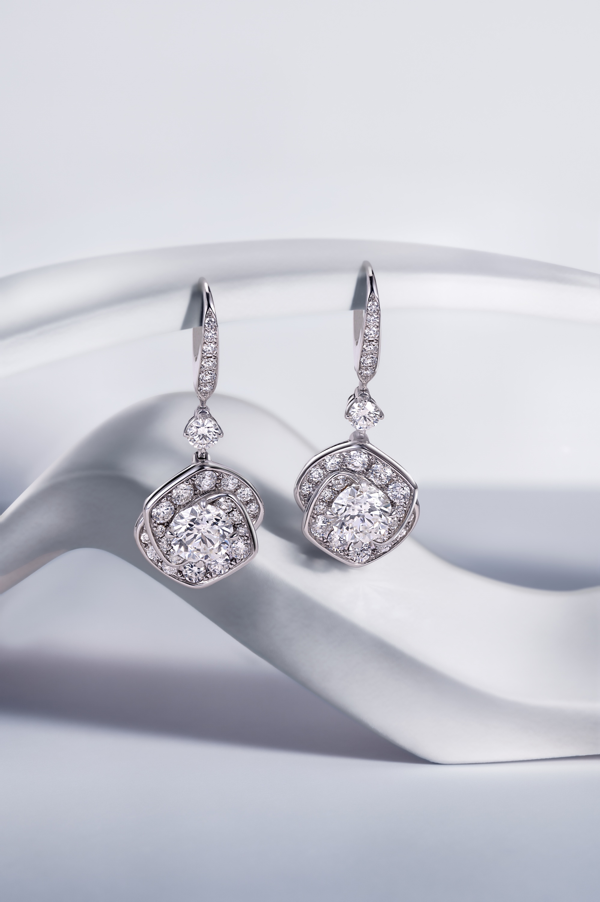 Diamond earrings — studio