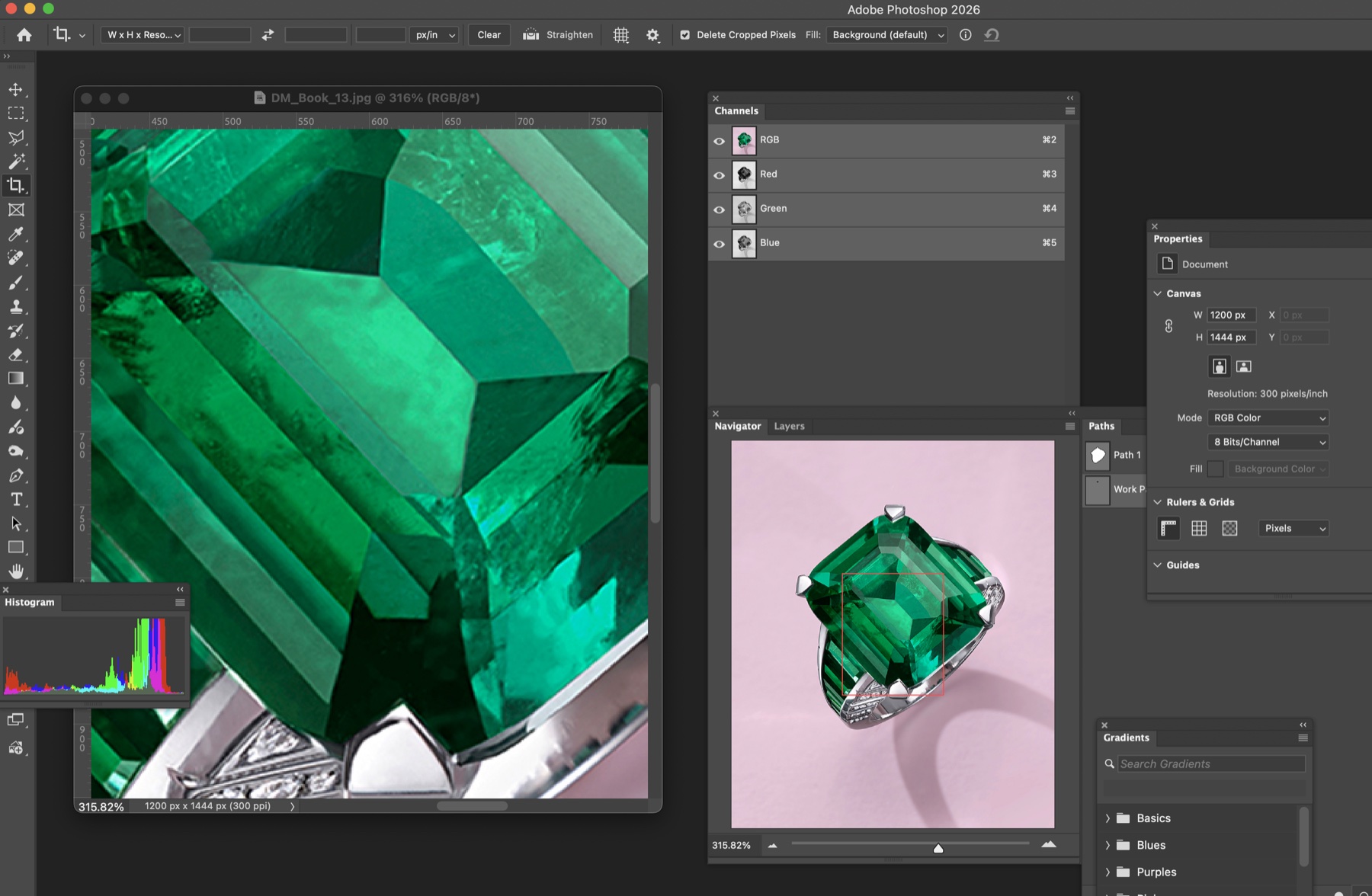 Jewellery retouching in Photoshop